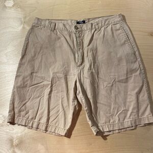 PBX Men's Beige Flat Front Shorts 40 (JI)